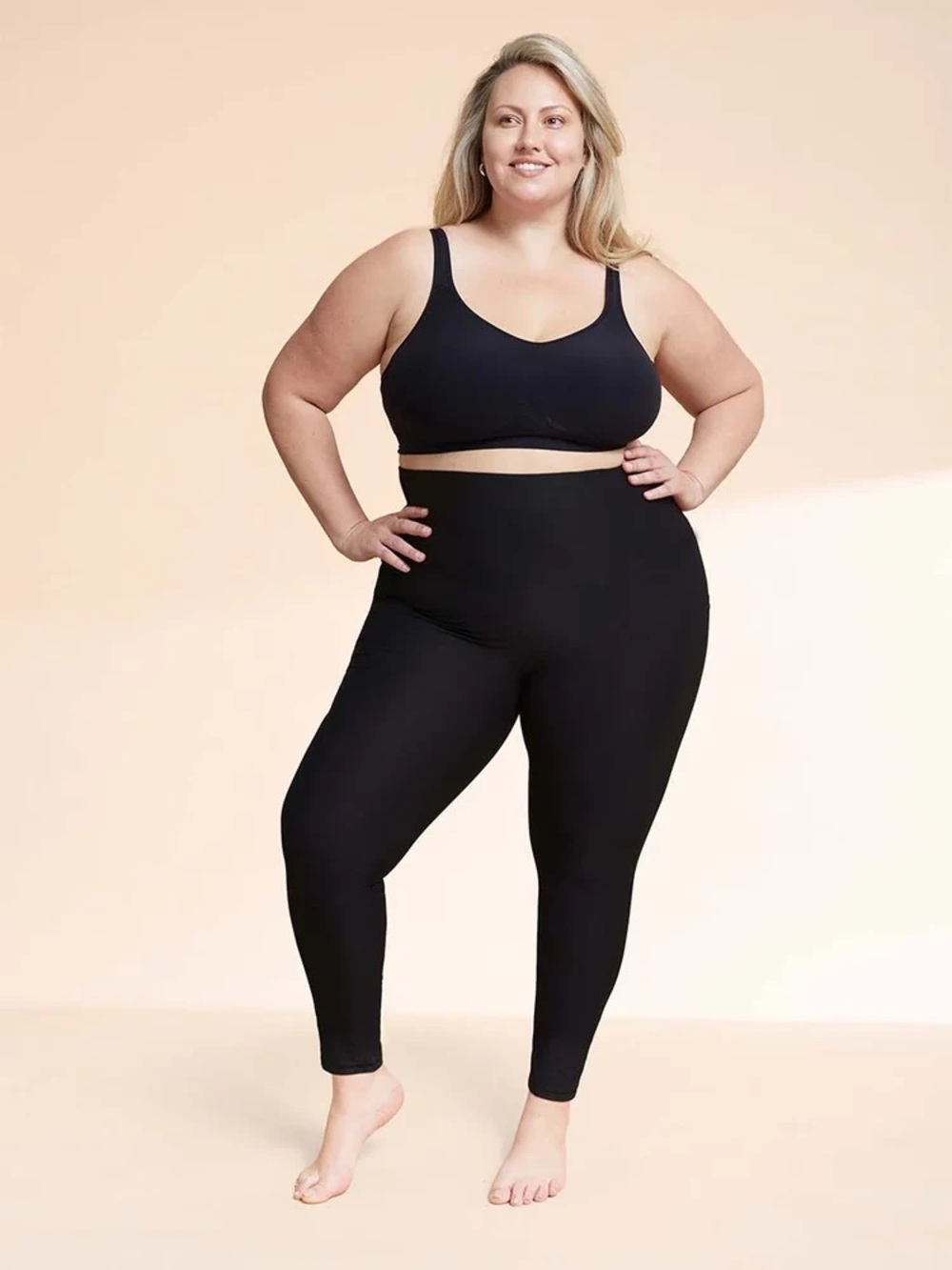 Shapermint Empetua Black High-Waist Plus Leggings